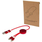 Obrázek Červený rychlonabíjecí 27W kabel 5v1 30 cm,hliník