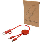 Obrázek Červený rychlonabíjecí 27W kabel 5v1, 30 cm, plast