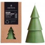 Obrázek Velká zelená svíčka tvaru vánočního stromu,vůně matcha