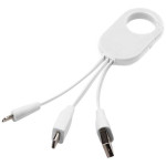 Obrázek Bílý nabíjecí kabel 3-v-1 k zavěšení