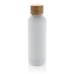 Obrázek Bílá termoláhev Wood 0,5 l z rec. nerez. oceli