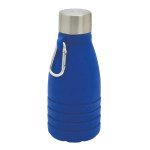 Obrázek Modrá skládací silik. láhev s karabinou, 550ml