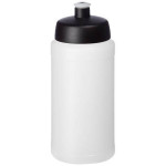 Obrázek Sportovní láhev 500 ml, průhledná, černé víčko