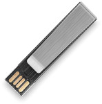 Obrázek Černý hliníkový flash disk 4GB s klipem