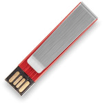 Obrázek Červený hliníkový flash disk 1GB s klipem