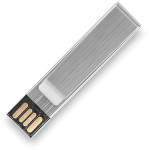 Obrázek Stříbrný hliníkový flash disk  4GB s klipem 