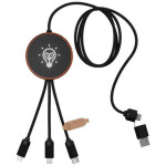 Obrázek Kabel 5v1 z rPET se svítícím logem a 10 W nabíjením