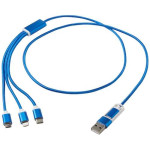 Obrázek Modrý nabíjecí kabel 5v1 z recyklovaného hliníku