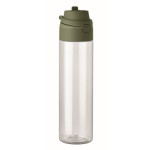 Obrázek Láhev RPET 700 ml s brčkem a víčkem, tmavě zelená