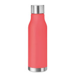 Obrázek Červená láhev z RPET, pogumovaná úprava, 600ml