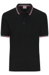 Obrázek Pán.černá polokošile BLACK 210,červený proužek XXXL
