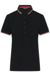 Obrázek Dám. černá polokošile BLACK 210, červený proužek XS