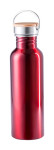 Obrázek Červená nerez. láhev 800ml s bambus.víčkem v krab.