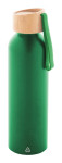 Obrázek Zelená láhev 600ml, recyk. hliník a silik.poutko
