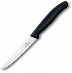 Obrázek Černý steakový nůž VICTORINOX 11cm,vlnky