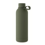 Obrázek Tm.zelená termoska 500ml z rec. oceli, pogum.povrch