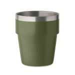 Obrázek Tm.zelený termohrnek z rec. nerezu 250 ml, bez víka