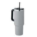 Obrázek Šedý termohrnek z rec. nerezu s uchem 1,2L