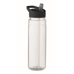 Obrázek Láhev RPET 650ml s brčkem, černé víčko