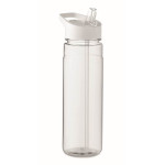 Obrázek Láhev RPET 650ml s brčkem, bílé víčko