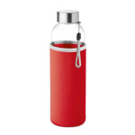Obrázek Skleněná láhev 0,5l v červeném neopren. pouzdru
