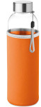 Obrázek Skleněná láhev 0,5l v oranžovém neopren. pouzdru