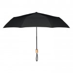 Obrázek Černý skládací deštník s dřevěným držadlem