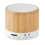 Obrázek Bílý Bluetooth reproduktor bambus