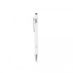 Obrázek  Kuličkové pero s tělem z recyklovaného hliníku (100% rAL) a dotykovým hrotem - bílá