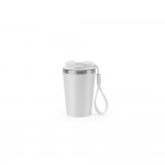 Obrázek  Cestovní hrnek z nerezové oceli (90 % recyklované) a vnější stěnou z PP, s matným povrchem 440 ml - bílá