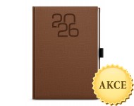 Obrázek Denní diář Fabric - A5 - hnědý