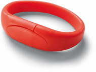 Obrázek USB flash disk, červený náramek 4GB