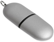 Obrázek Infocap stříbrný oválný USB flash disk s očkem,1GB
