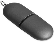 Obrázek Infocap titanový oválný USB flash disk s očkem,4GB