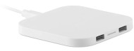 Obrázek Bílá bezdrátová nabíjecí podložka s 2x USB HUB