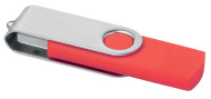 Obrázek Červený OTG Twister USB flash disk s USB-C, 32GB