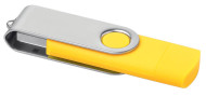 Obrázek Žlutý OTG Twister USB flash disk s USB-C, 16GB