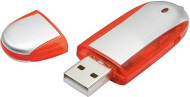 Obrázek Memory stříbrno-červený USB flash disk, krytka 8GB