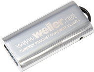 Obrázek Malý kovový vysouvací USB flash disk s očkem 16GB