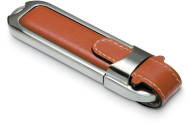 Obrázek Datashield hnědé USB, kovově - kožené pouzdro 8GB