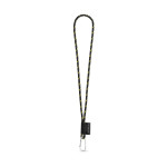 Obrázek SET Lanyard NAUTIC Long (? 5 mm) s karabinou ve tvaru D 55 mm - černá/žlutá