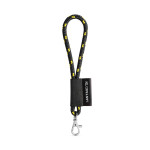 Obrázek SET Lanyard NAUTIC Short (? 5 mm) s karabinou 9 mm - černá/žlutá