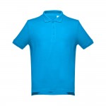 Obrázek  Pánské bavlněné polo tričko s krátkým rukávem XXL - modrá aqua