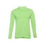 Obrázek  Pánské polo tričko s dlouhým rukávem z mykané bavlny M - světle zelená