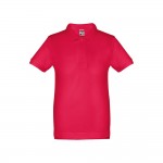 Obrázek  Bavlněné polo tričko s krátkým rukávem pro děti (unisex) 2 - červená