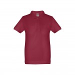 Obrázek  Bavlněné polo tričko s krátkým rukávem pro děti (unisex) 10 - bordó