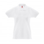 Obrázek  Dámské polo triko s krátkým rukávem z mykané bavlny L - bílá
