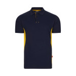 Obrázek Dvoubarevná piké polokošile (180 g/m?), krátký rukáv, z bavlny (60 %) a polyesteru (40 %) 3XL - modrá/žlutá