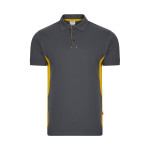 Obrázek Dvoubarevná piké polokošile (180 g/m?), krátký rukáv, z bavlny (60 %) a polyesteru (40 %) 3XL - šedá/žlutá