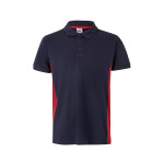 Obrázek Dvoubarevná piké polokošile (180 g/m?), krátký rukáv, z bavlny (60 %) a polyesteru (40 %) 2XL - modrá/červená